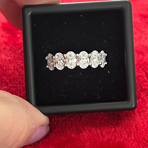 Moissanite Diamond 3.0 CT oval cut ring size‎ 6 Retail $799